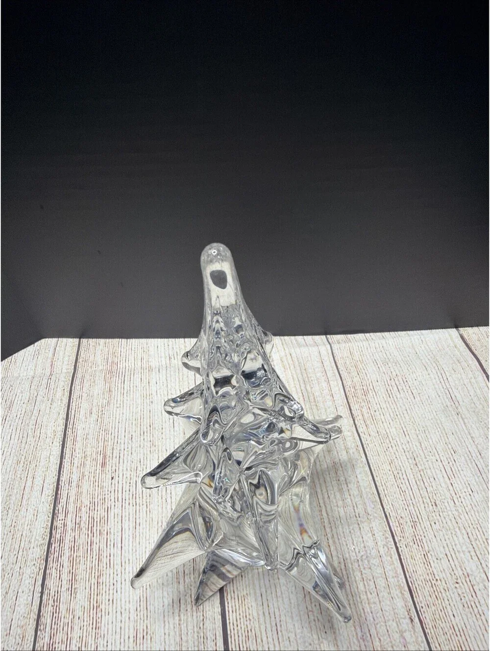 Vintage TasteSetter Sigma 10” 24% Lead Crystal Christmas Tree Made in Japan NL